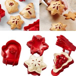Red Holiday Pie Molds